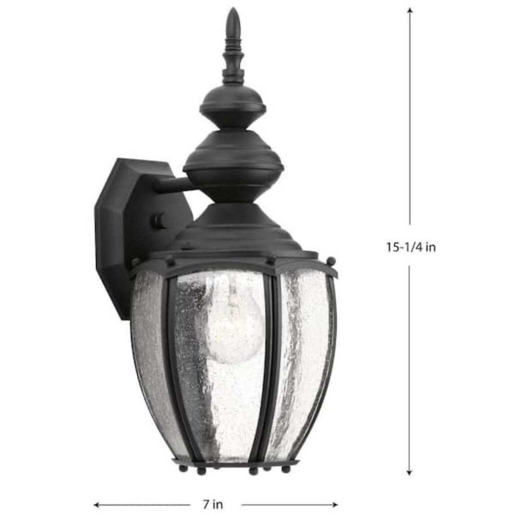 Outdoor Wall Lantern in Black - Unbranded - Picture 2 of 4